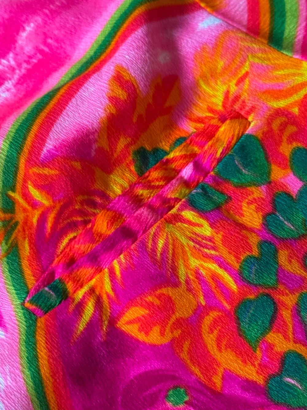 VINTAGE Pomare Tahiti Button-Up Shirt Men's M Pink Floral Beach 60s 70s - Picture 4 of 5